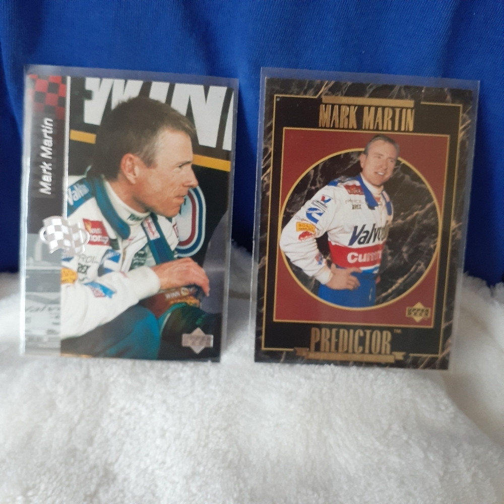 Nascar Upper Deck Mark Martin 1995 & 1996 Collector Cards $12.50🇨🇦Can Shipping